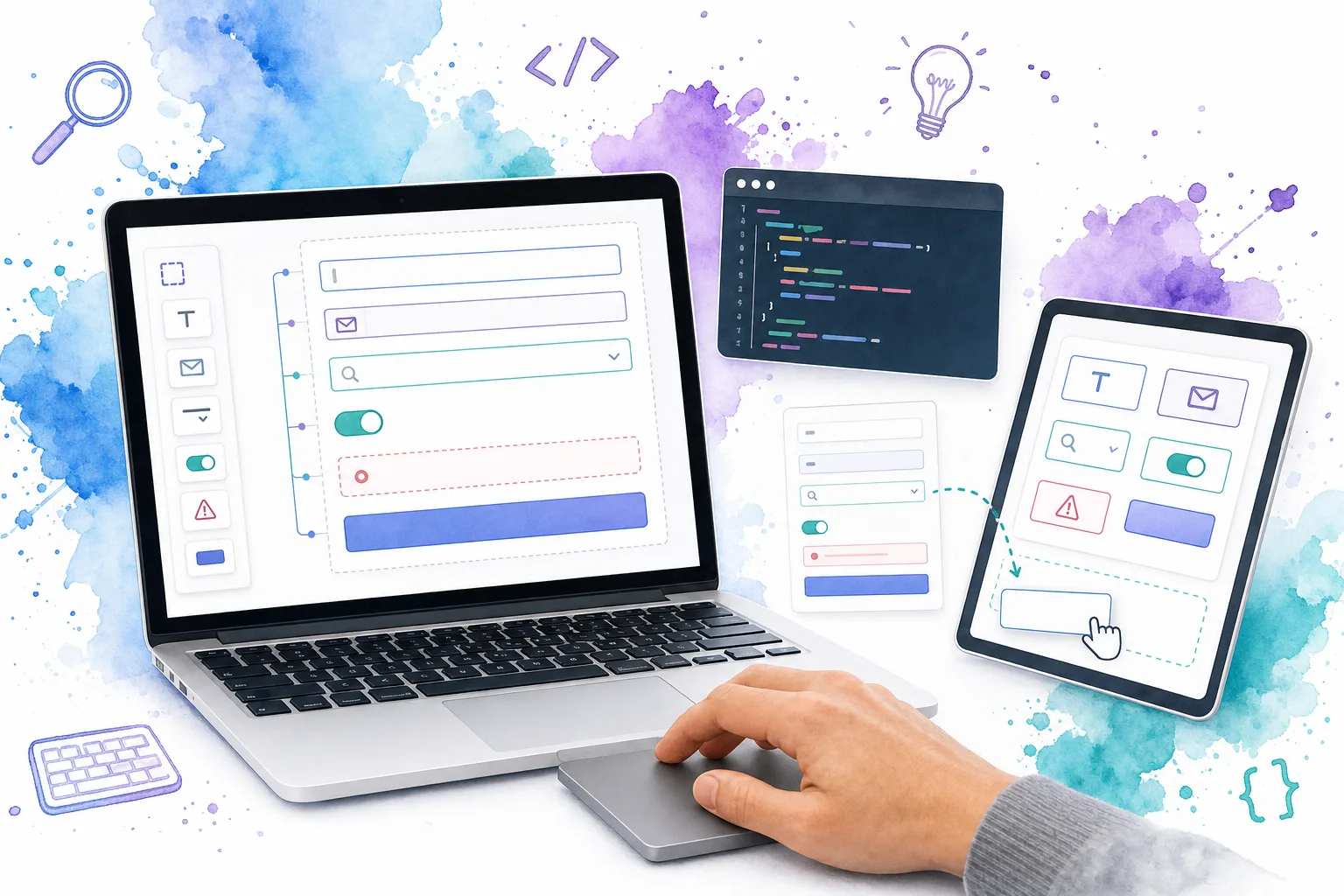 Reusable Vue form controls assembled into a responsive application form