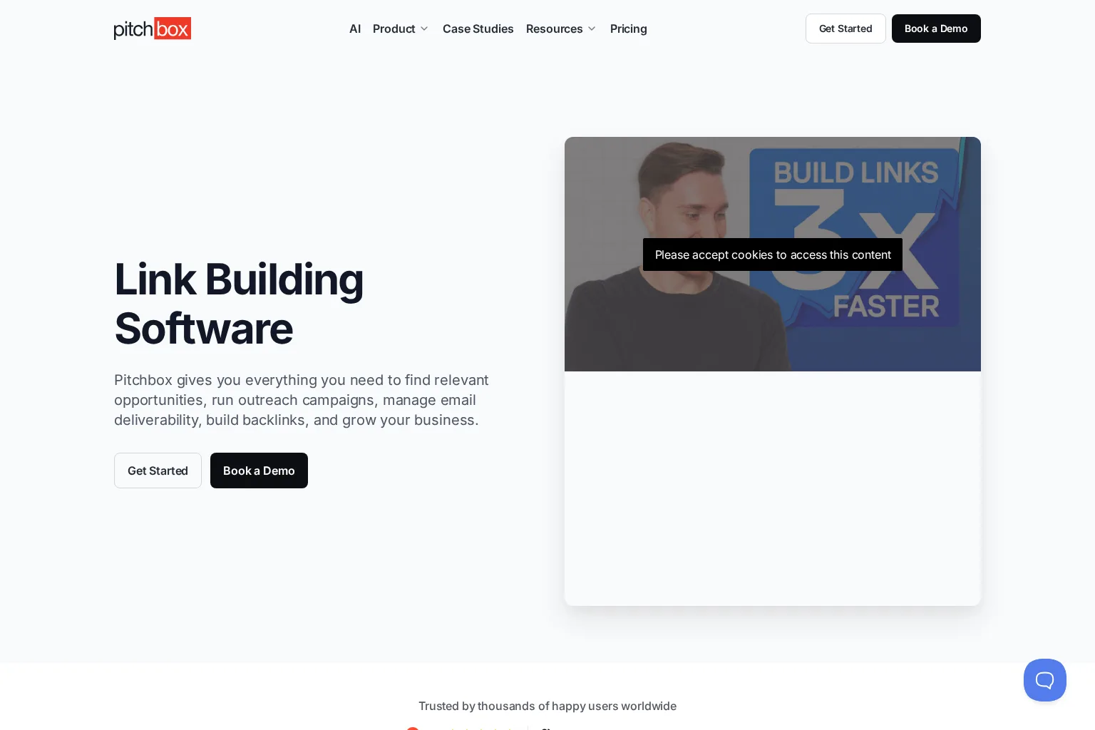 Screenshot of pitchbox.com