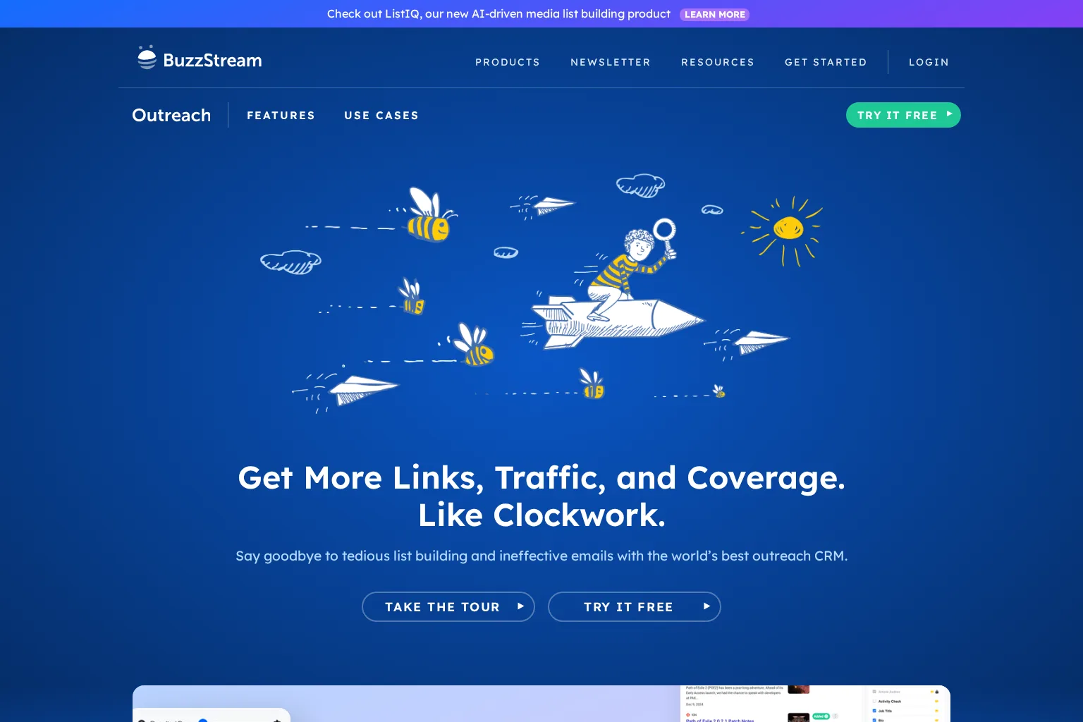 Screenshot of www.buzzstream.com