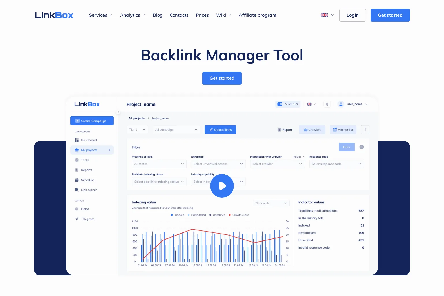 Screenshot of linkbox.pro
