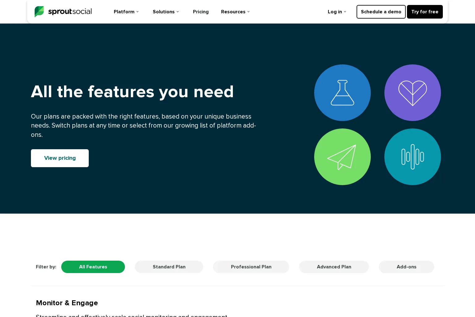 Screenshot of sproutsocial.com