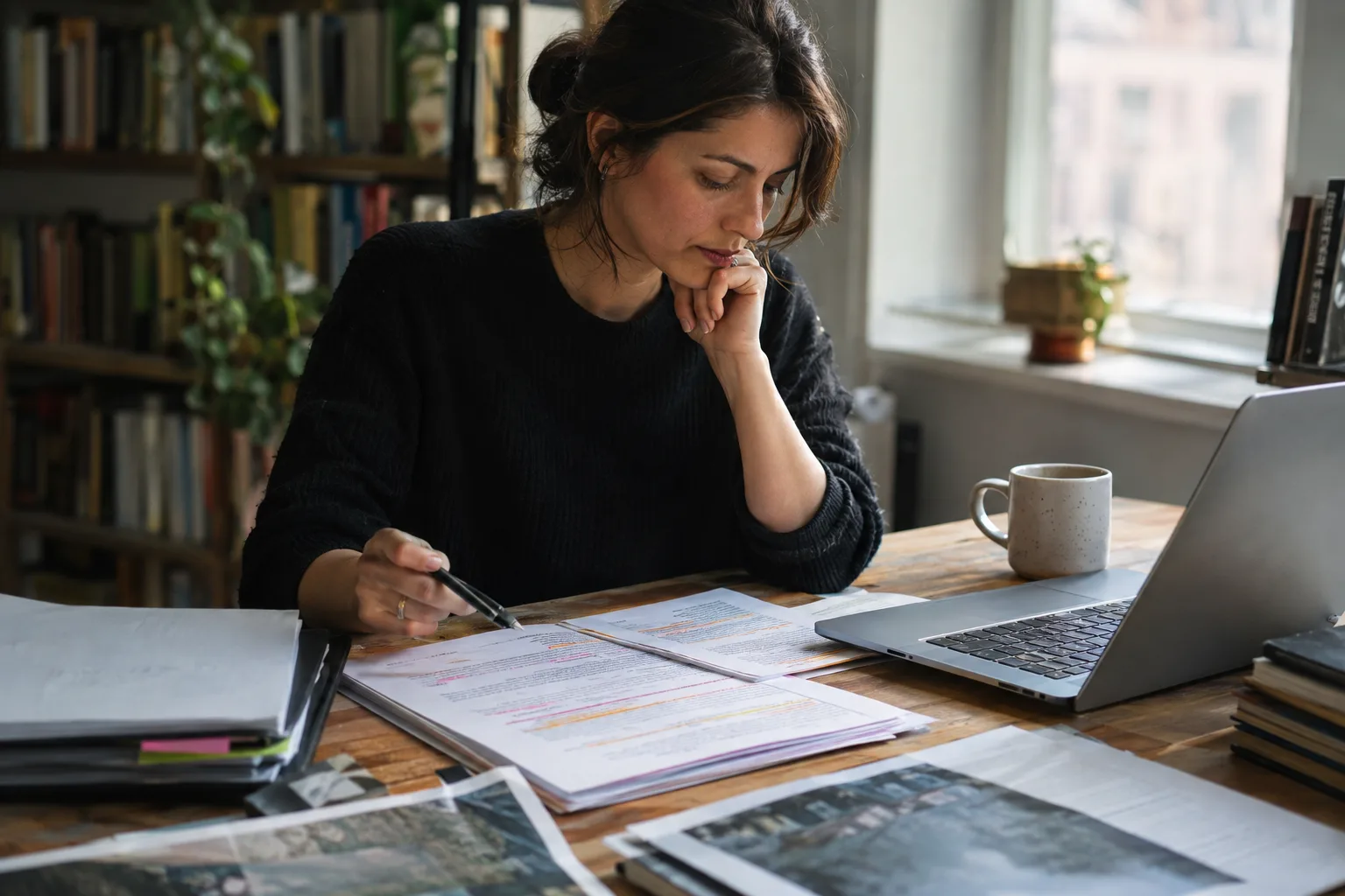Editor reviewing an SEO article for evidence, clarity and internal links