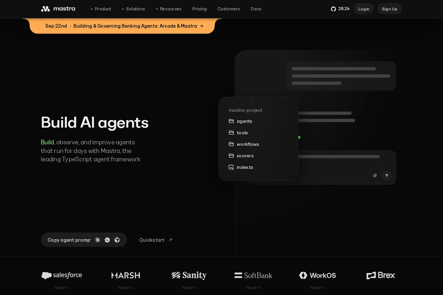 Screenshot of mastra.ai