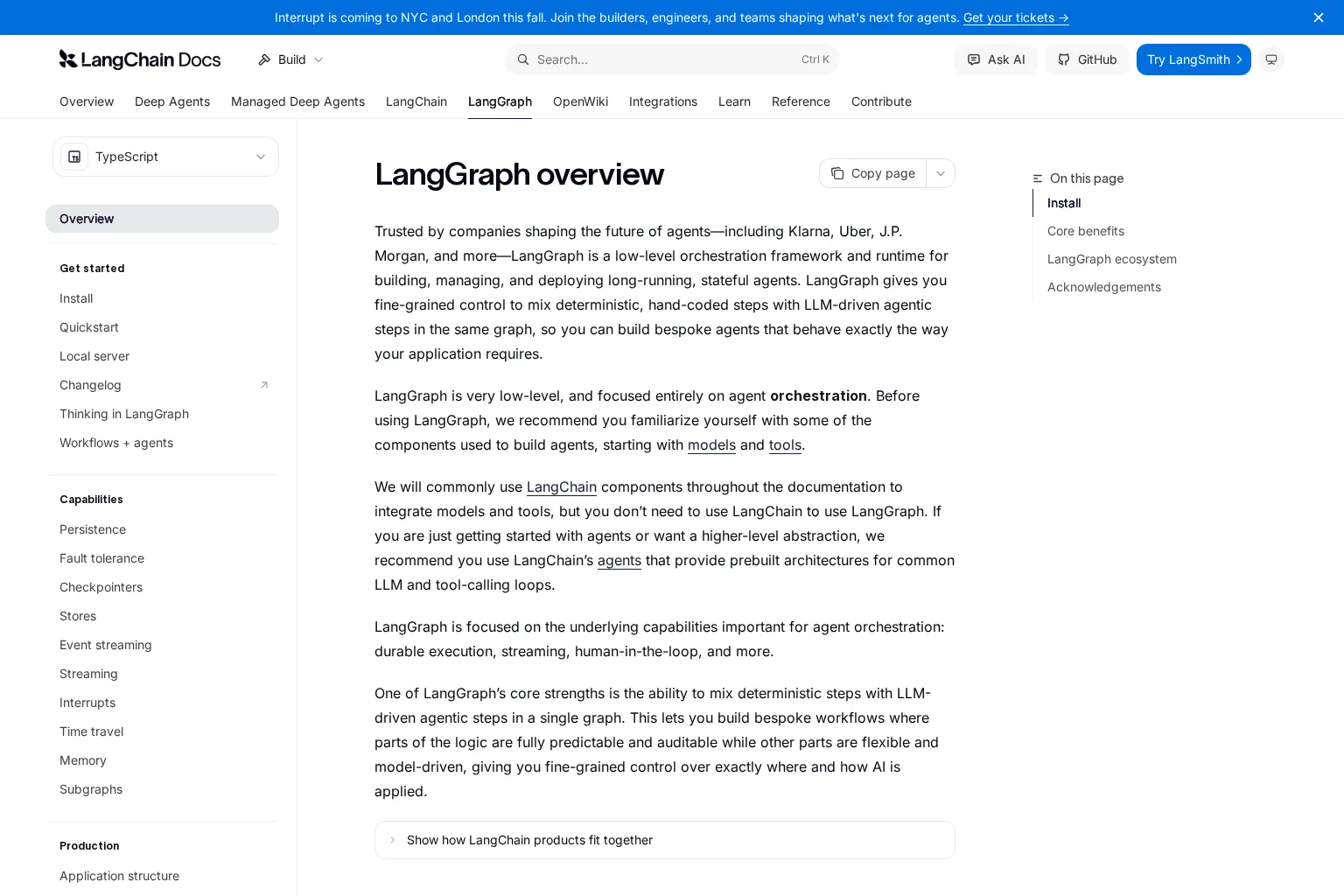 Screenshot of docs.langchain.com