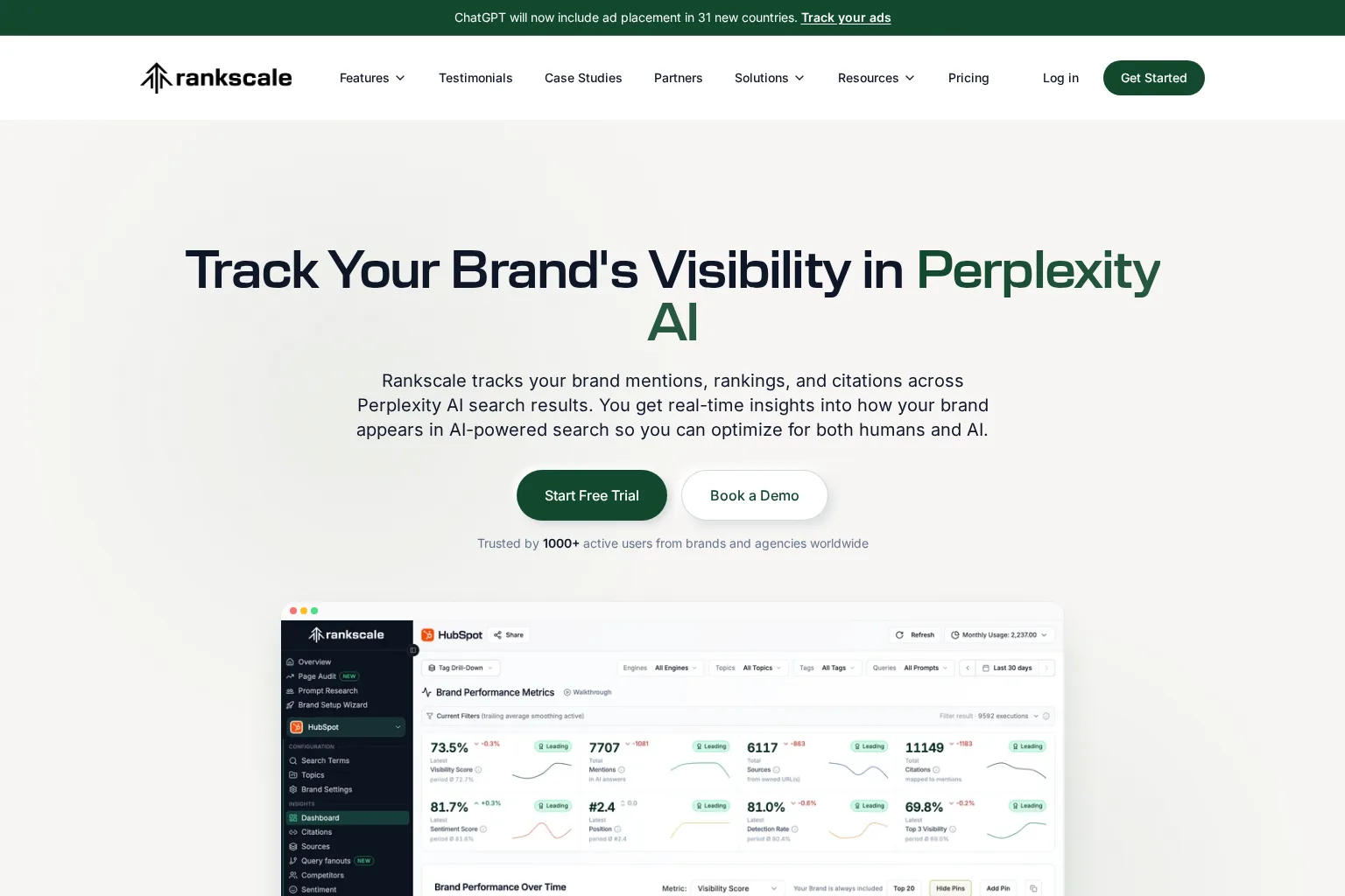 Screenshot of rankscale.ai