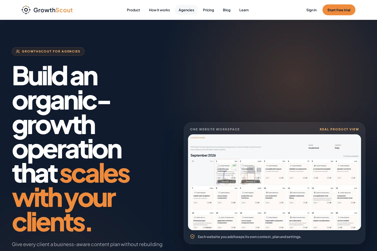 Screenshot of growthscout.io