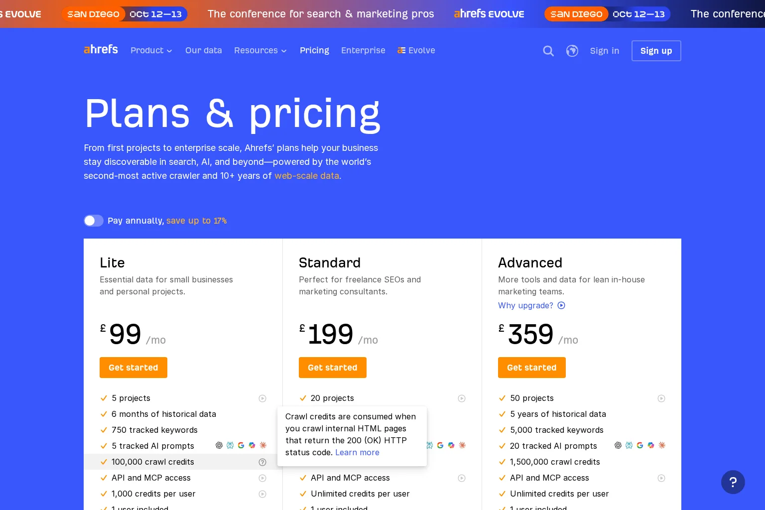 Screenshot of ahrefs.com