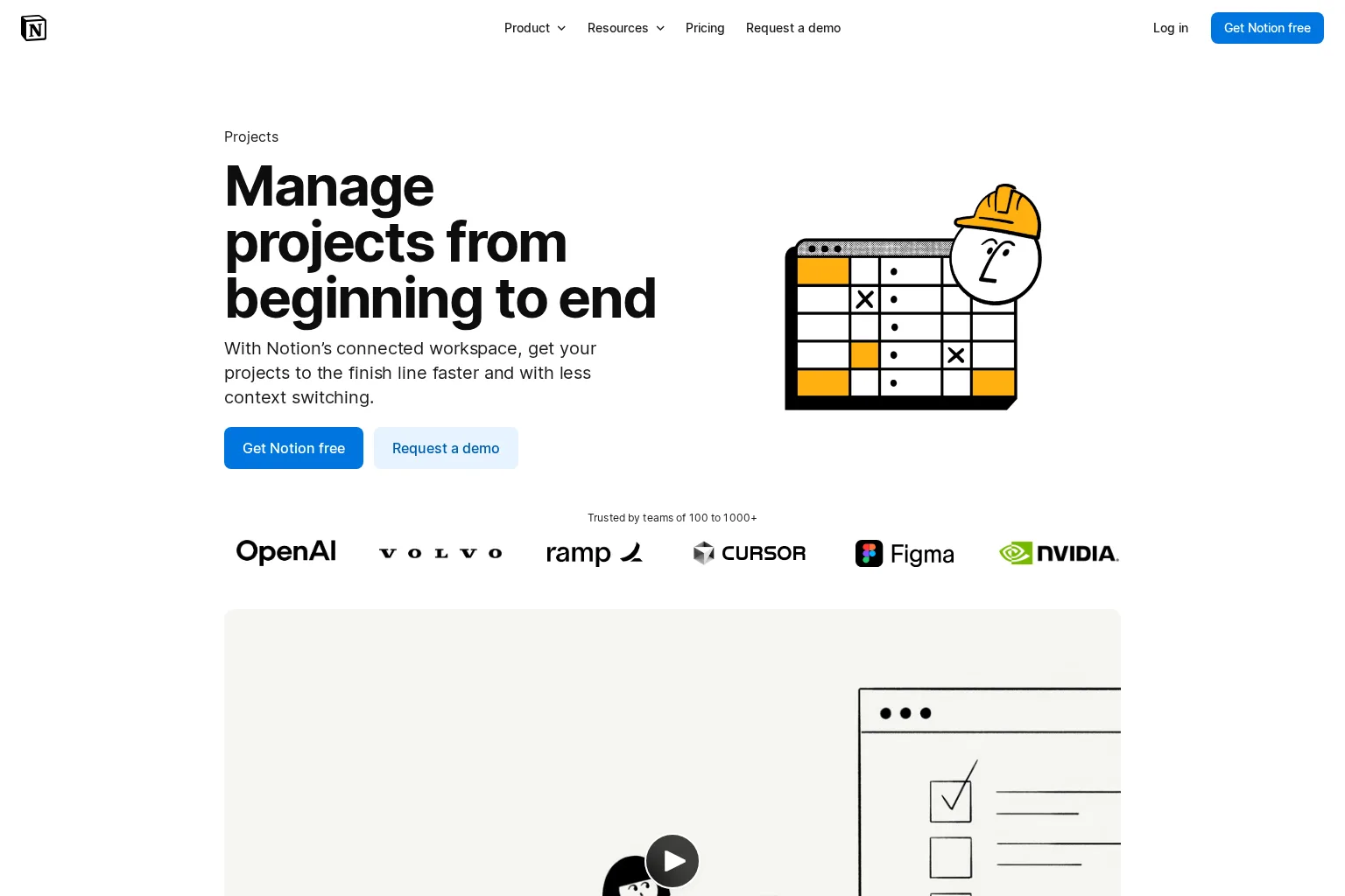 Screenshot of www.notion.com