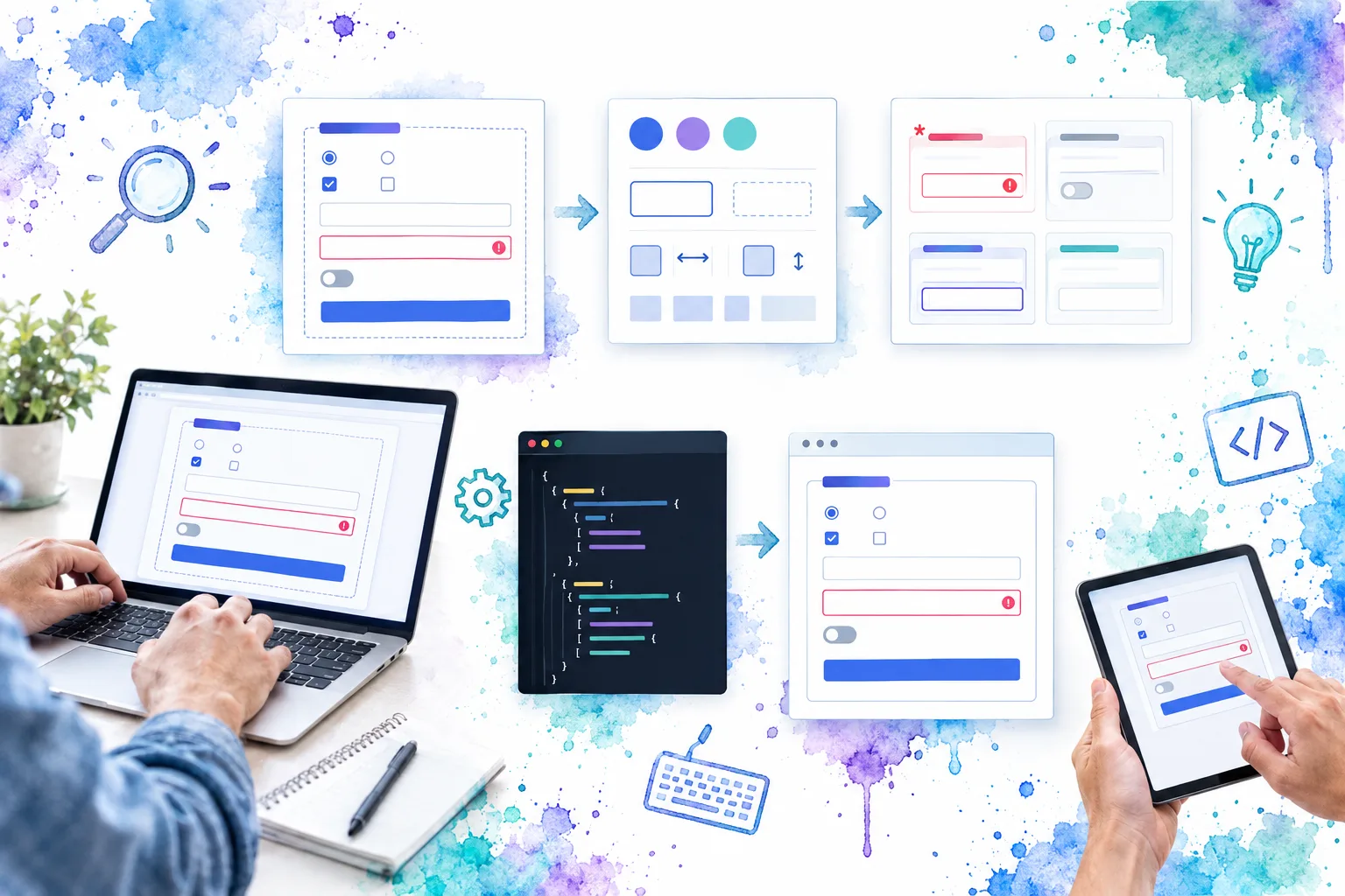 Workflow for preserving fieldset semantics while applying CSS styling and validation states