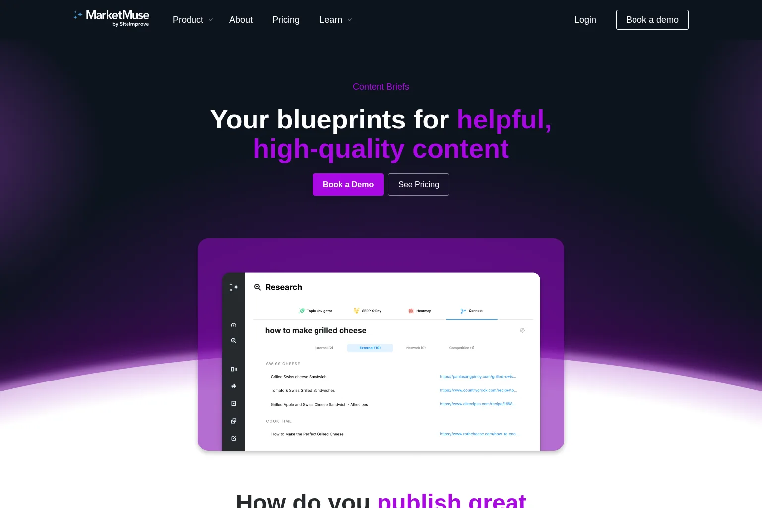 Screenshot of www.marketmuse.com