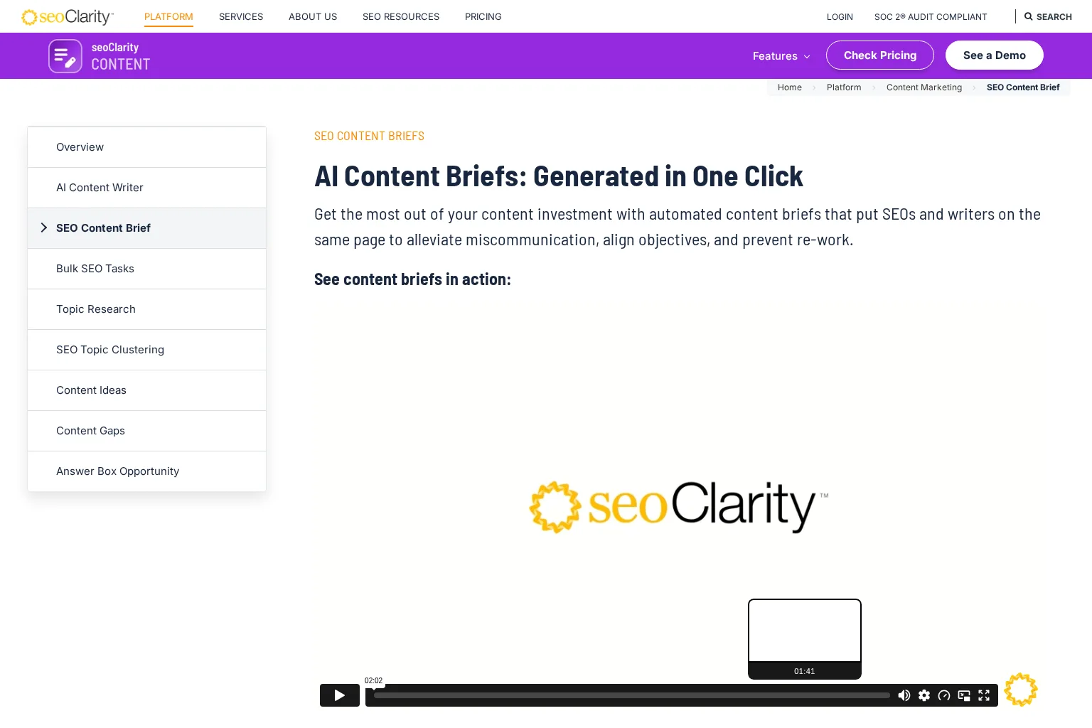 Screenshot of www.seoclarity.net
