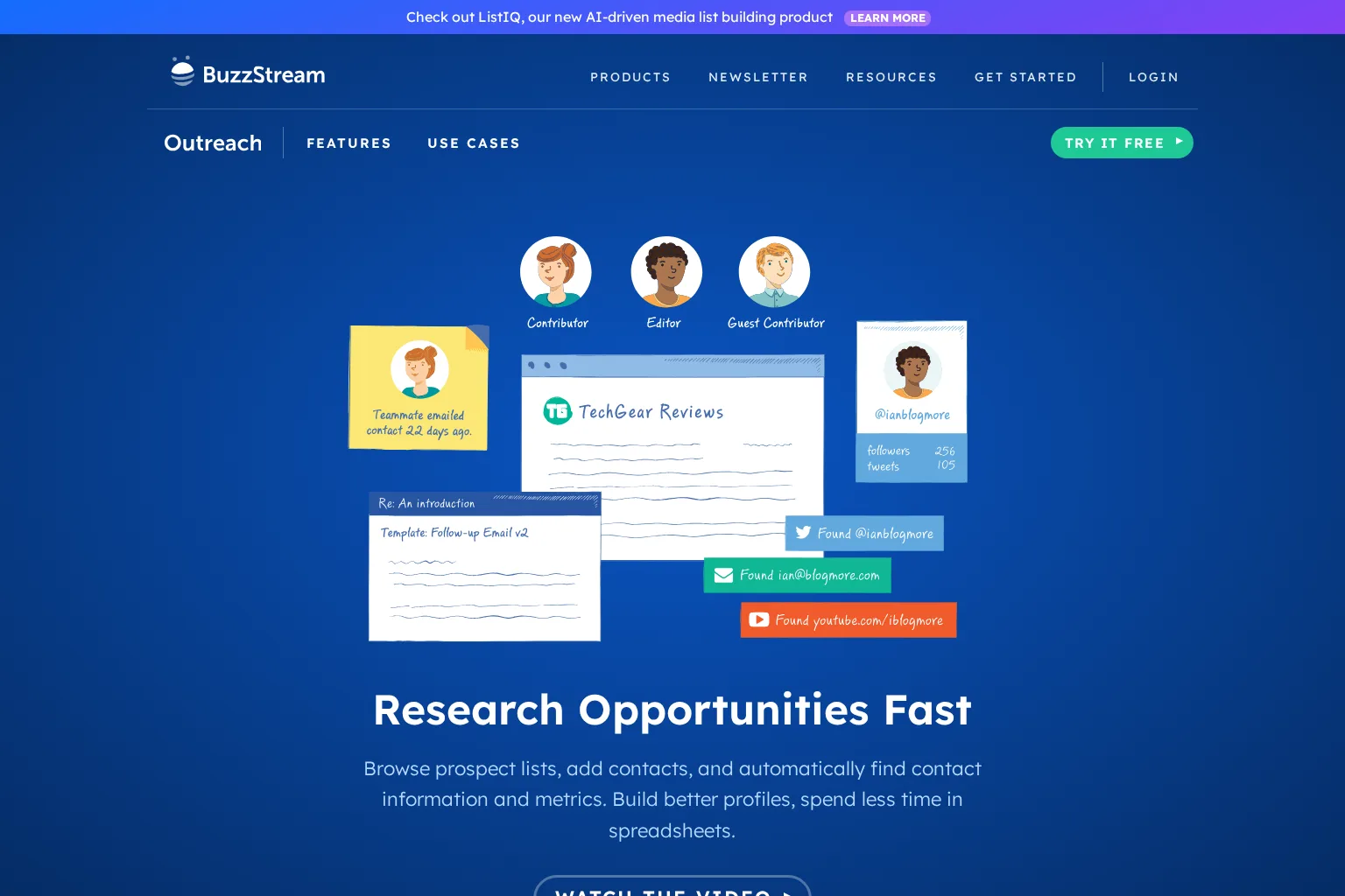 Screenshot of www.buzzstream.com