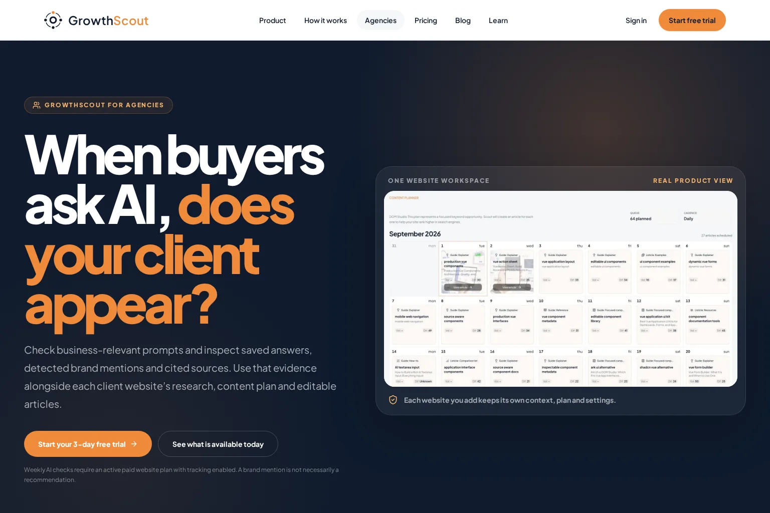 Screenshot of growthscout.io