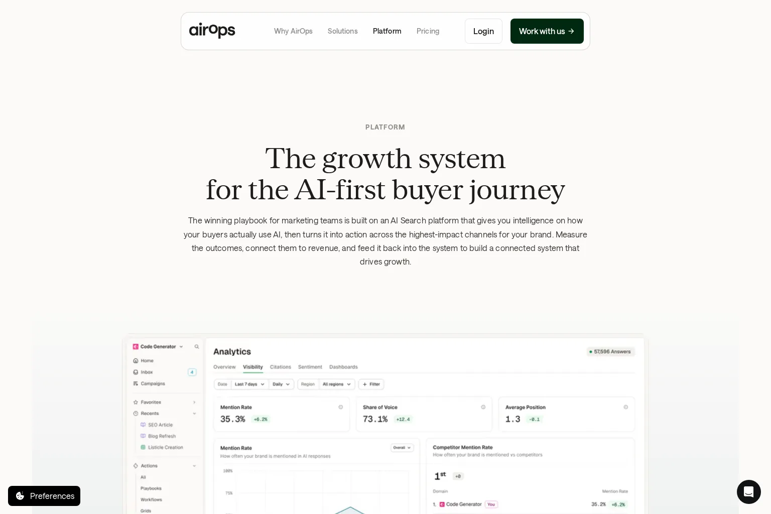 Screenshot of www.airops.com