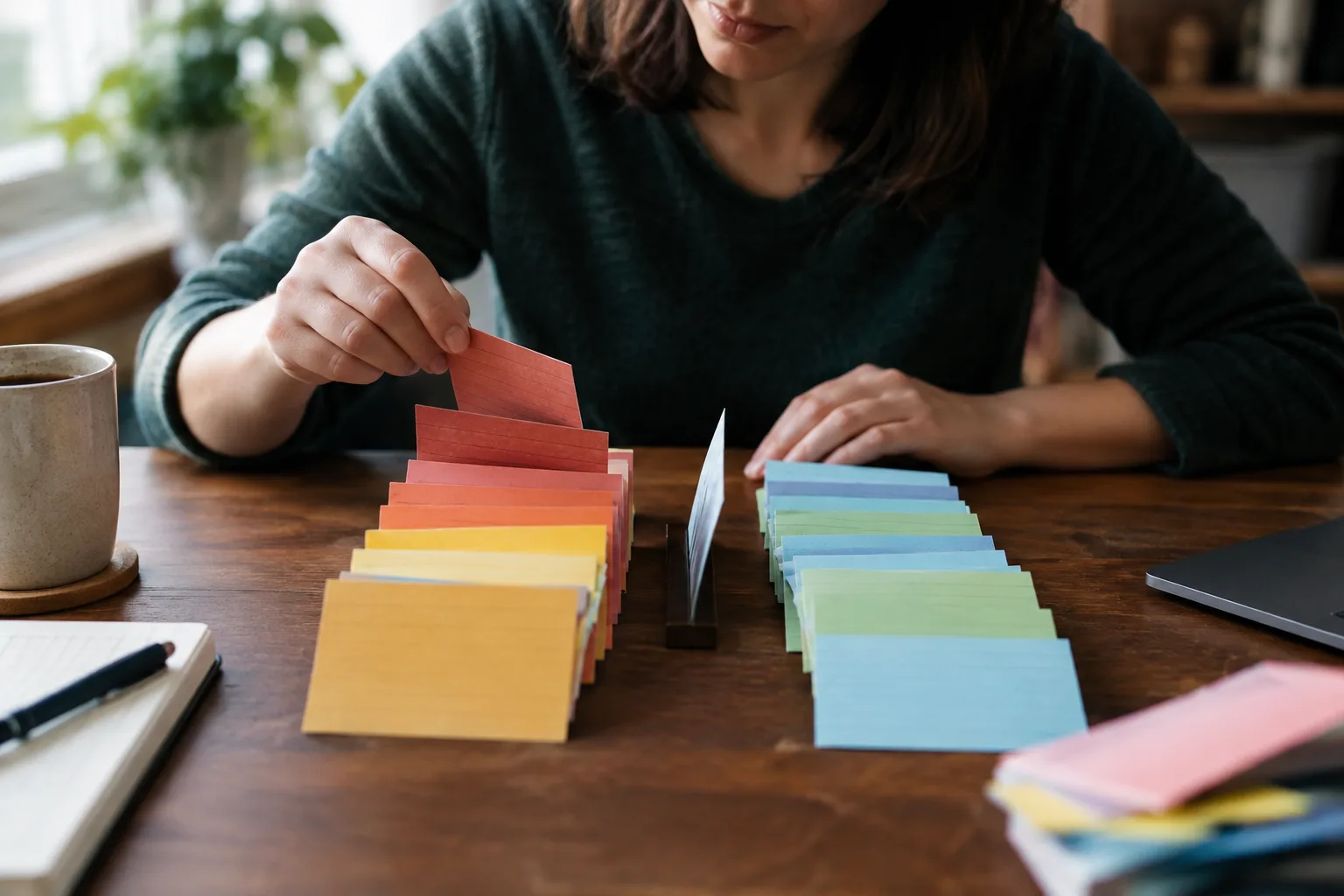 Two account-specific event streams with a duplicate and out-of-order card held at a checkpoint