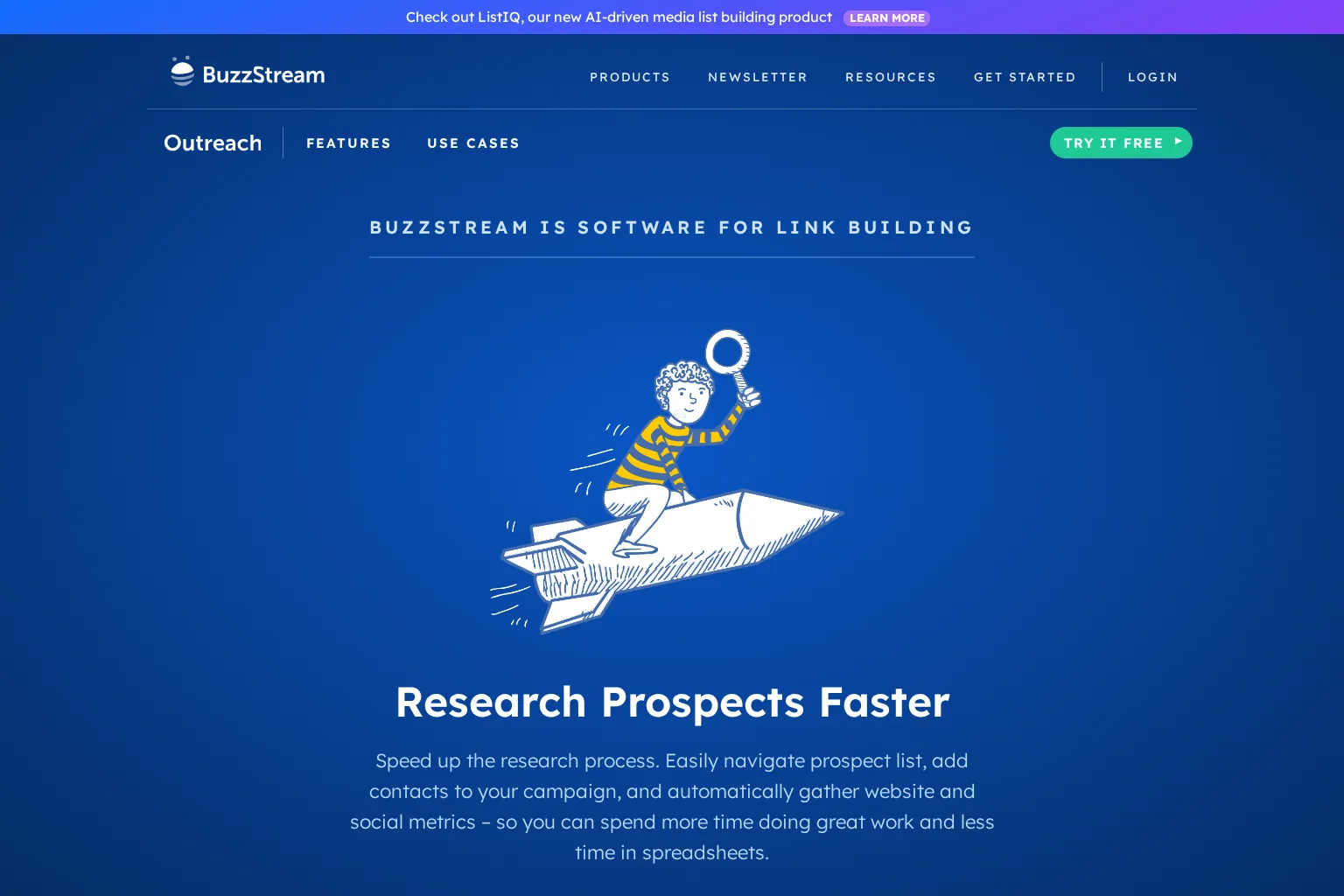 Screenshot of www.buzzstream.com