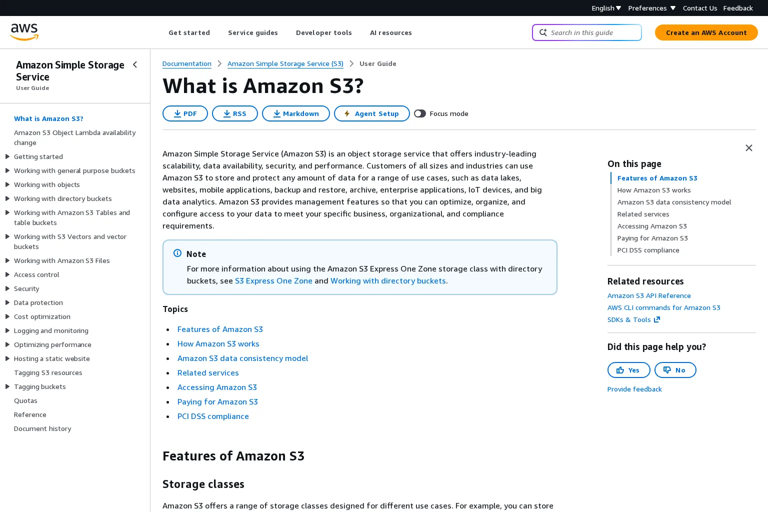 Screenshot of docs.aws.amazon.com