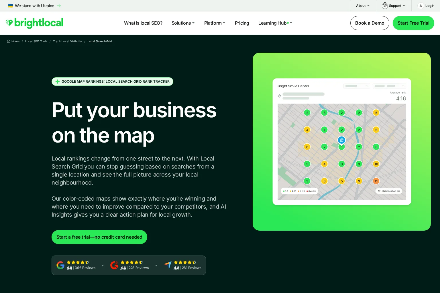 Screenshot of www.brightlocal.com