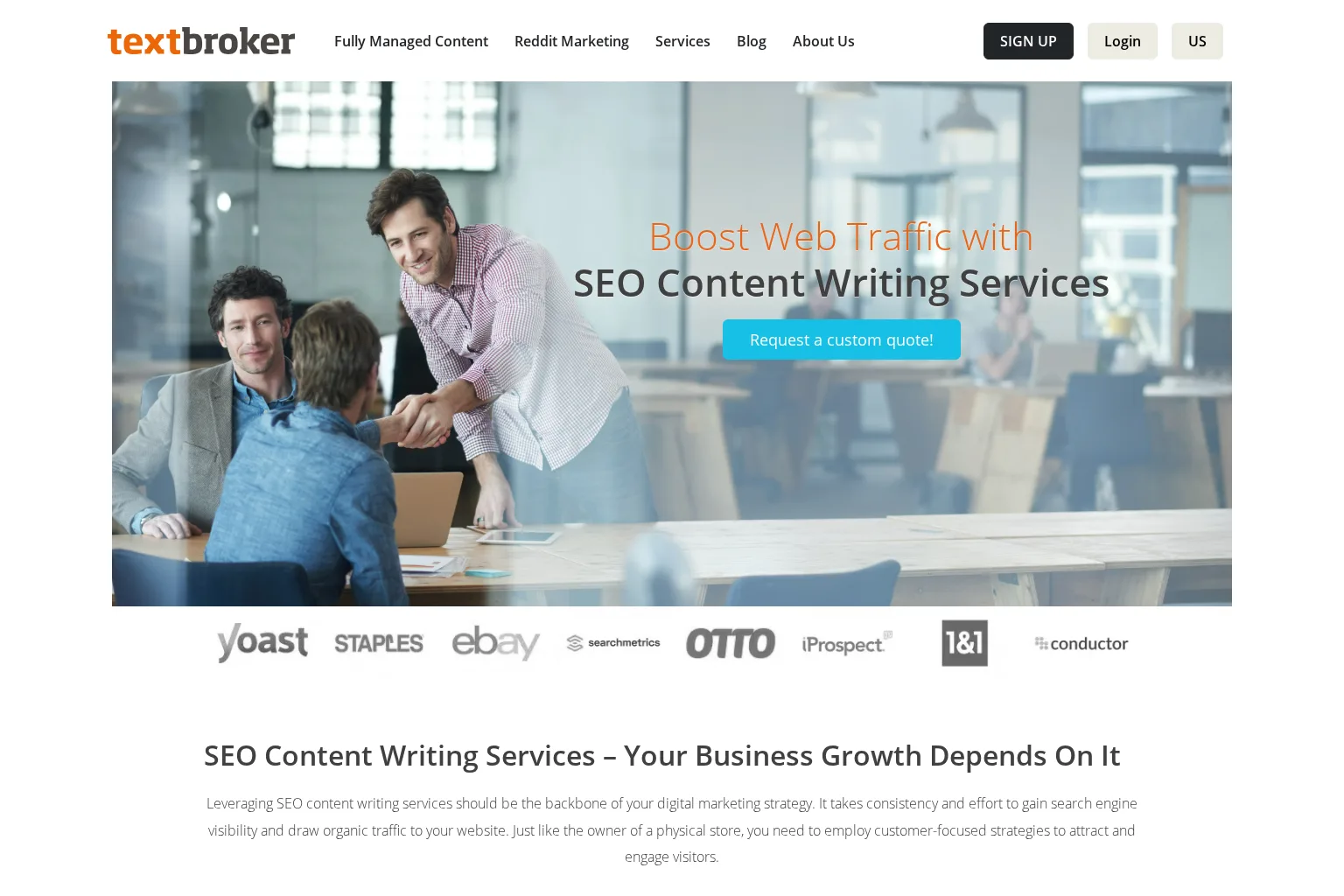Screenshot of www.textbroker.com