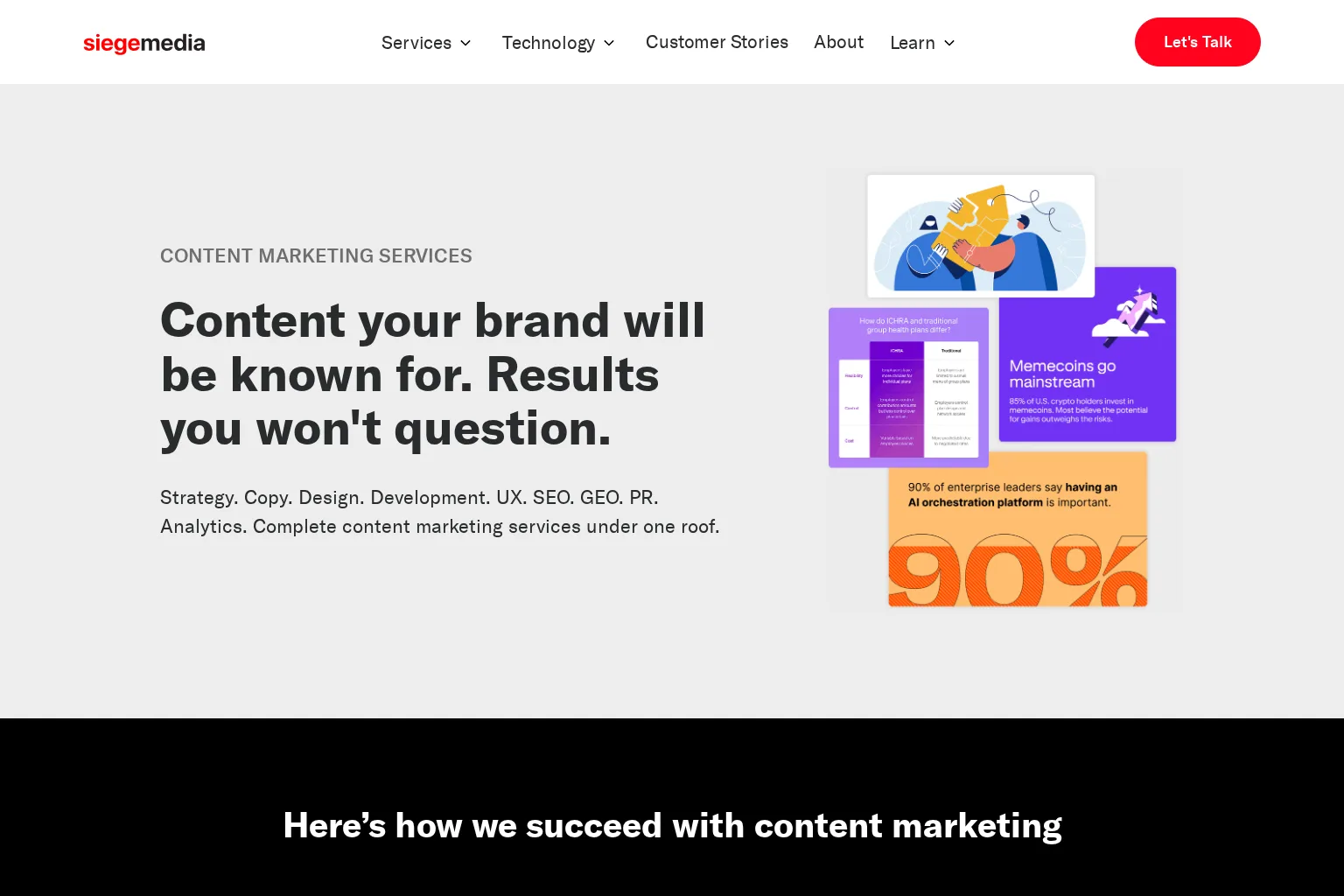 Screenshot of www.siegemedia.com