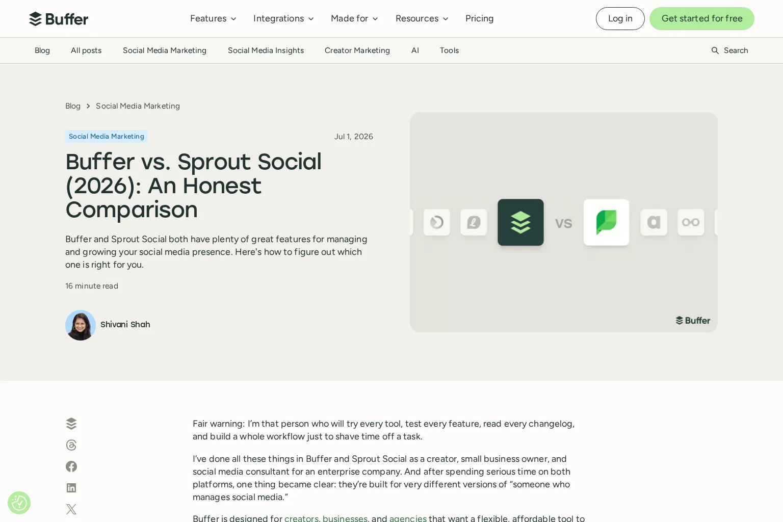 Screenshot of buffer.com