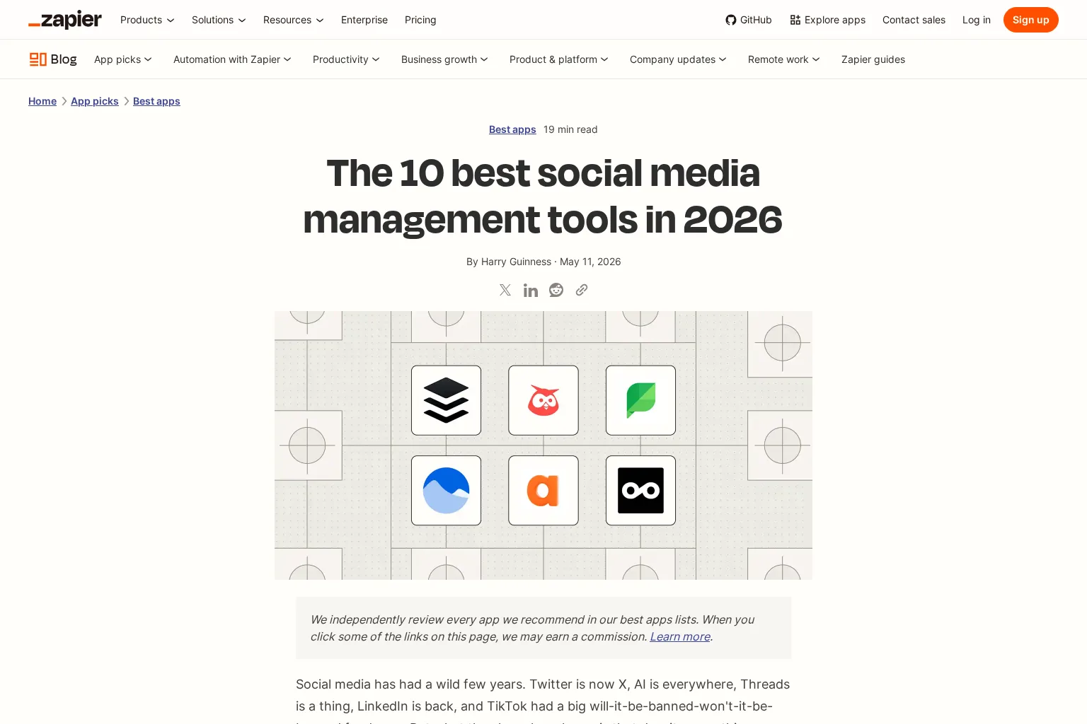 Screenshot of zapier.com
