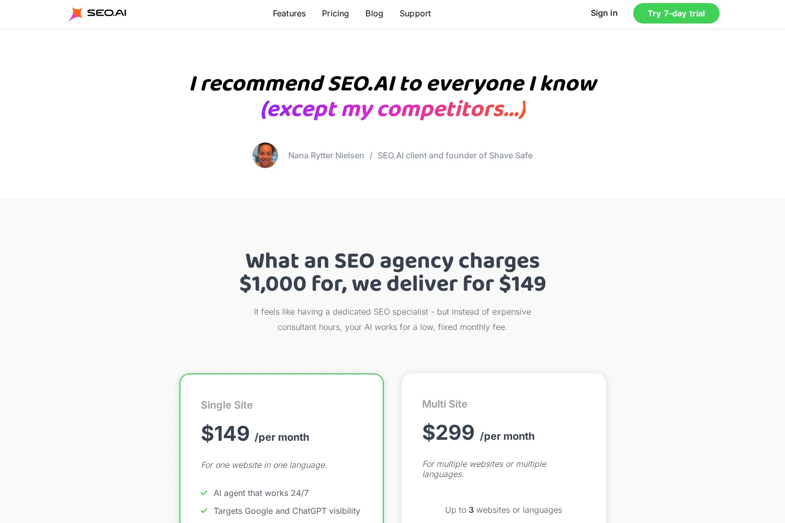 Screenshot of seo.ai